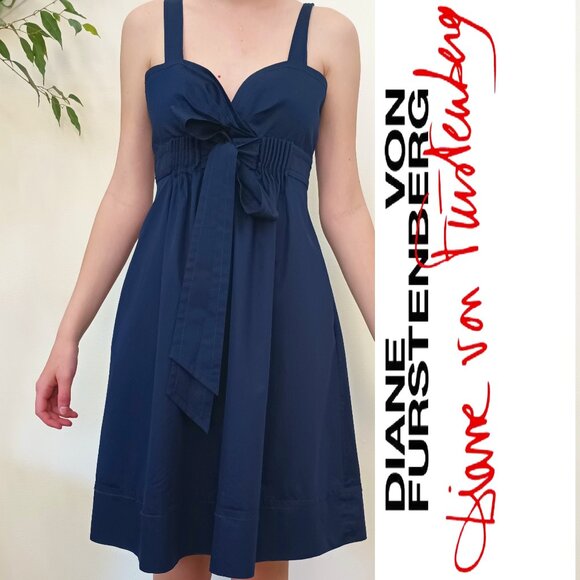 Diane Von Furstenberg Dresses & Skirts - Diane Von Furstenberg  Dessa Jolie Navy Dress
